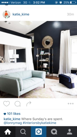 Katie Kime -- Black accent wall